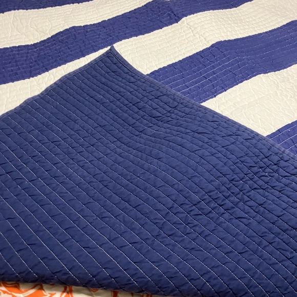 Pottery Barn Kids Bedding Pottery Barn Blue And White Striped Quilt